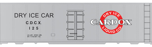 Railroad Decal Set -- Cardox CDCX Dry-Ice Reefer