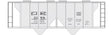 Railroad Decal Set -- Elgin, Joliet & Eastern 2-Bay Covered Hopper (Small Outer Belt Logo)