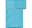 Railroad Decal Set -- 50+ Roadnames for Flatcars (white lettering)