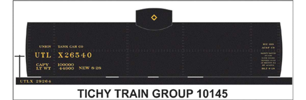Railroad Decal Set -- Union Tank Line UTLX 10,000-Gallon Tank Car