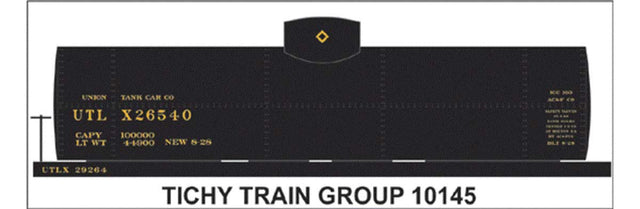 Railroad Decal Set -- Union Tank Line UTLX 10,000-Gallon Tank Car