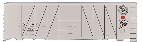 Railroad Decal Set -- Delaware & Hudson Cement Boxcar (Gray Car)