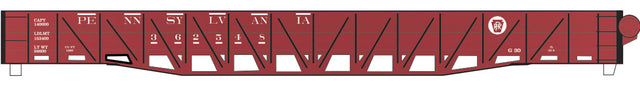 Railroad Decal Set -- Pennsylvania Railroad 53' War Emergency Gondola (Circle Keystone)