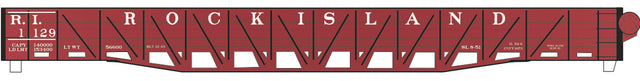 Railroad Decal Set -- Rock Island 53' War Emergency Gondola (6 Sets)