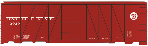 Railroad Decal Set -- Long Island USRA 40' Single-Sheathed Boxcar (LI Circle Keystone)