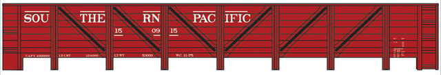 Railroad Decal Set -- Southern Pacific GS Wood Gondola (Line Above Roadname)