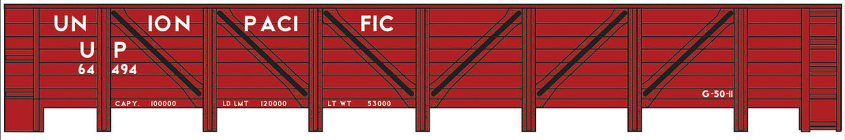 Railroad Decal Set -- Union Pacific GS Wood Gondola