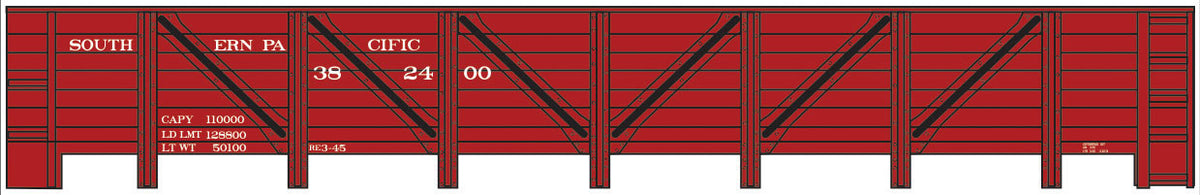 Railroad Decal Set -- Southern Pacific GS Wood Gondola