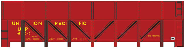 Railroad Decal Set -- Union Pacific GS Steel Gondola Sugar Beet Car (Yellow Lettering)