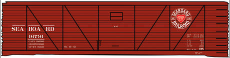 Railroad Decal Set -- Seaboard Air Line 40' Single-Sheathed Boxcar (Heart Logo)