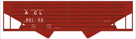 Railroad Decal Set -- Atlantic Coast Line 2-Bay Wood Hopper