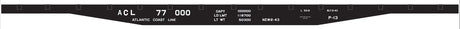Railroad Decal Set -- Atlantic Coast Line 53'6" GSC Flatcar