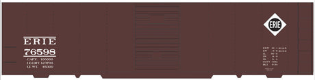 Railroad Decal Set -- Erie 40' Steel Boxcar (Small Diamond Logo Mid Placement)