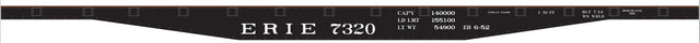Railroad Decal Set -- Erie 50' Steel Flatcar (black Car)