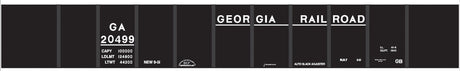 Railroad Decal Set -- Georgia Railroad 42' Steel Gondola (black Car)