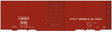 Railroad Decal Set -- Gulf, Mobile & Ohio 40' Steel Boxcar (Boxcar Red Car, No Logo)