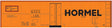 Railroad Decal Set -- Hormel NADX 40' Steel Reefer (orange Car, Medium Hormel, North American Logo