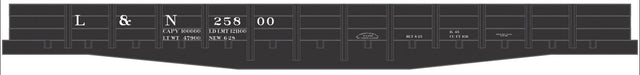 Railroad Decal Set -- Louisville & Nashville 45' Wood Gondola (black)