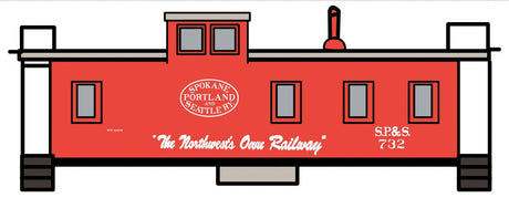 Railroad Decal Set -- Spokane, Portland & Seattle Wood Caboose