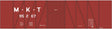 Railroad Decal Set -- Missouri-Kansas-Texas Single-Sheathed Wood Boxcar (Boxcar Red Car)