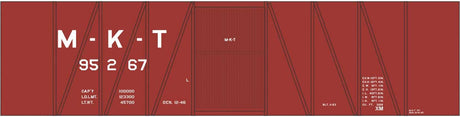 Railroad Decal Set -- Missouri-Kansas-Texas Single-Sheathed Wood Boxcar (Boxcar Red Car)