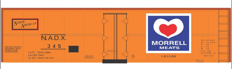 Railroad Decal Set -- Morrell 40' Wood Reefer (Heart Logo)