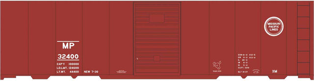 Railroad Decal Set -- Missouri Pacific 40' Steel Boxcar (Boxcar Red Car)