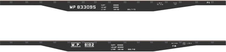 Railroad Decal Set -- Missouri Pacific 50' Steel Flatcar (black Car)