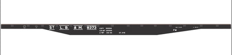 Railroad Decal Set -- Missouri Pacific St. L. B. & M. 50' Steel Flatcar (black Car)