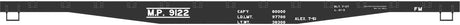Railroad Decal Set -- Missouri Pacific 41' Steel Flatcar (black Car)