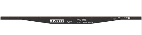 Railroad Decal Set -- Missouri Pacific 45' Steel Flatcar (black car)