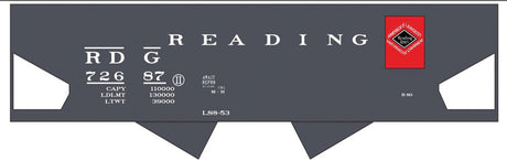 Railroad Decal Set -- Reading USRA 2-Bay Hopper (Red Anthracite Logo)