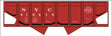 Railroad Decal Set -- New York Central USRA 2-Bay Panel-Side Hopper (Boxcar Red Car)