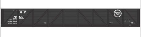 Railroad Decal Set -- Missouri Pacific 41' 6" Wood Gondola (black Car)