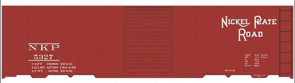 Railroad Decal Set -- Nickel Plate Road 40' Steel Boxcar (Boxcar Red Car)