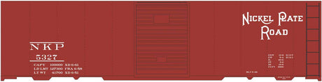 Railroad Decal Set -- Nickel Plate Road 40' Steel Boxcar (Boxcar Red)