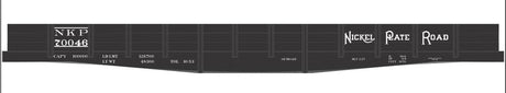 Railroad Decal Set -- Nickel Plate Road 48' Steel Fishbelly Gondola (black car)