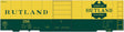 Railroad Decal Set -- Rutland 40' Steel Boxcar (green, yellow car)