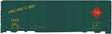 Railroad Decal Set -- Toledo, Peoria & Western 40' Steel Boxcar (green car, Links E&W Slogan)