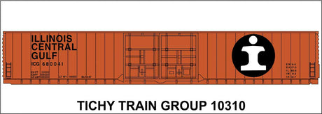 Railroad Decal Set -- Illinois Central 86' Autpo Parts Boxcar (orange car, large logo)