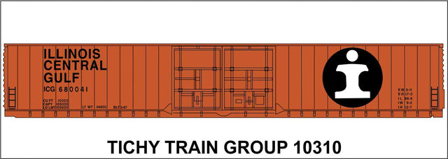 Railroad Decal Set -- Illinois Central 86' Autpo Parts Boxcar (orange car, large logo)