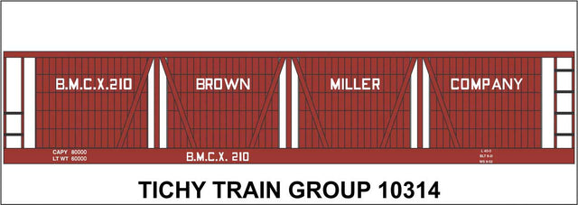 Railroad Decal Set -- Brown Miller Co. 1921 4-Vat Wood Pickle Car