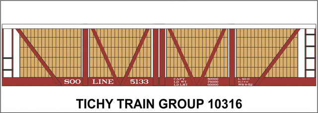 Railroad Decal Set -- Soo Line 1921 4-Vat Wood Pickle Car