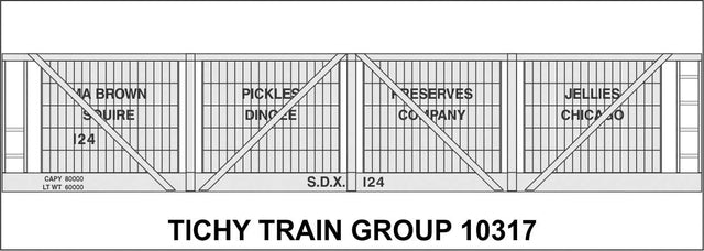 Railroad Decal Set -- M. A. Brown 1920 4-Vat Wood Pickle Car