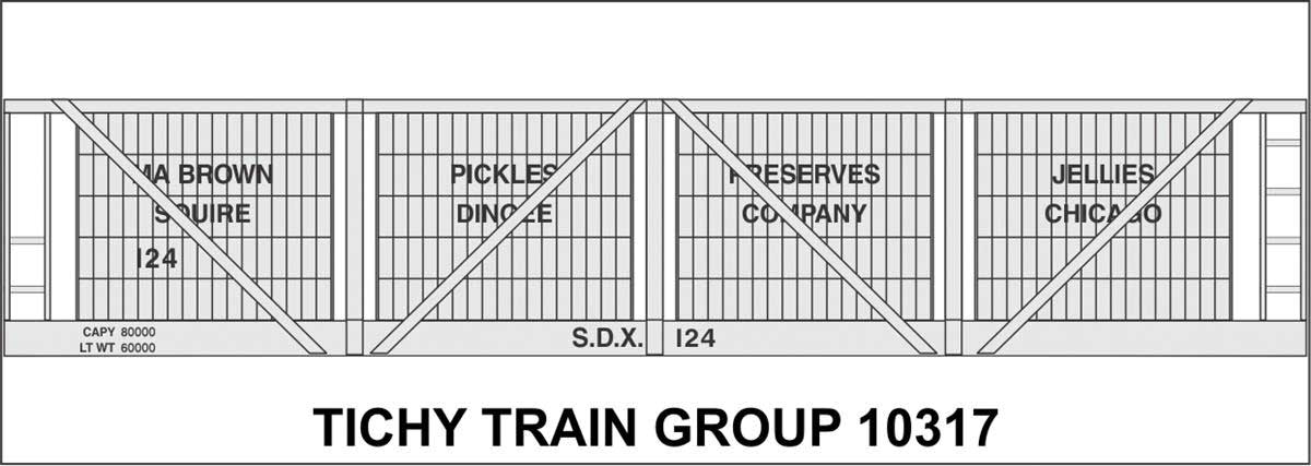 Railroad Decal Set -- M.A. Brown Pickle Vat Car (light gray car)