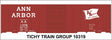 Railroad Decal Set -- Ann Arbor 40' Steel Boxcar (Large Flag Logo)