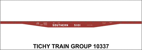 Railroad Decal Set -- Southern Railway 53'6" Steel Flatcar
