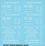 Railroad Decal Set -- Generic 36' and 40' Wood Boxcar Data (white lettering)