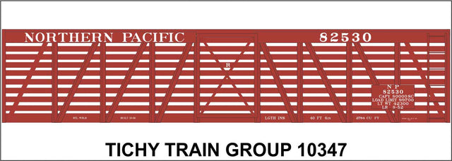Railroad Decal Set -- Northern Pacific 40' Wood Stock Car