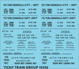 Railroad Decal Set -- 41', 48', 52' and 65' Steel Gondola Data (black)